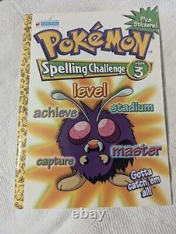 Super RARE Vintage Unused POKÉMON Spelling Challenge Grade 3 Stickers Workbook