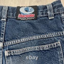 Super RARE Vintage Y2K Blue Denim Cargo Interstate Jorts 30 Waist