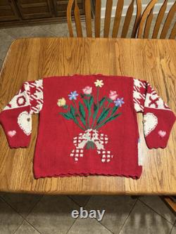 Super RARE vintage Eagles Eye Valentines Day Sweater