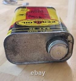 Super RARE vintage Pennzoil Outboard Motor Oil Nos Unopened can