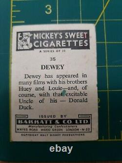 Super Rare 1956 Walt DISNEY Card#35 Antique Barratt Mickey Mouse Cigarettes Old