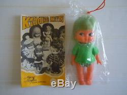 Super Rare 1960's Japan Made Shiba Era Big Eyes Doll Kiddle. Kiddlie Knits Book