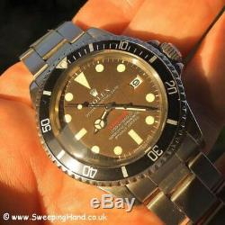 Super Rare 1969 Vintage Rolex Red Submariner 1680 Mk2 Meter First Tropical Dial