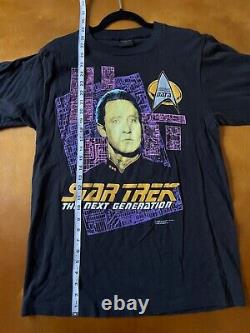 Super Rare 1991 Data Star Trek The Next Generation Vintage T-Shirt Large