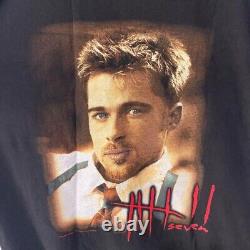 Super Rare 1995 Movie Seven SE7EN Brad Pitt Vintage T-Shirt L from JAPAN