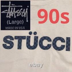 Super Rare 90 s STUCCI Stussy Vintage T-shirt mens tops Used from Japan