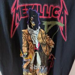 Super Rare 90S Usa Made Metallica Vintage Double-Sided Print T-Shirt