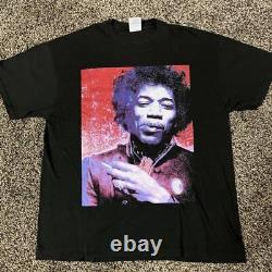 Super Rare 90s Jimi Hendrix Vintage Big Size Art T T-Shirt