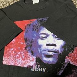 Super Rare 90s Jimi Hendrix Vintage Big Size Art T T-Shirt
