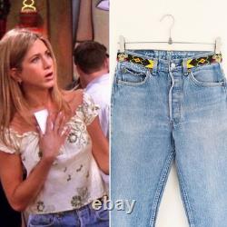 Super Rare 90s Vintage Upcycled Beaded Levi's Jeans ASO Rachel Green in Friends