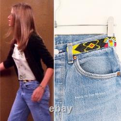 Super Rare 90s Vintage Upcycled Beaded Levi's Jeans ASO Rachel Green in Friends