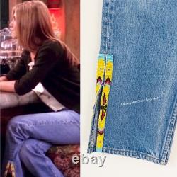 Super Rare 90s Vintage Upcycled Beaded Levi's Jeans ASO Rachel Green in Friends