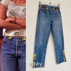 Super Rare 90s Vintage Upcycled Beaded Levi's Jeans ASO Rachel Green in Friends