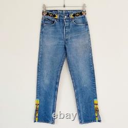 Super Rare 90s Vintage Upcycled Beaded Levi's Jeans ASO Rachel Green in Friends