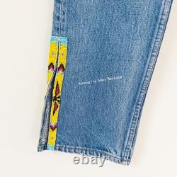 Super Rare 90s Vintage Upcycled Beaded Levi's Jeans ASO Rachel Green in Friends