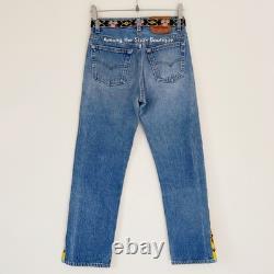 Super Rare 90s Vintage Upcycled Beaded Levi's Jeans ASO Rachel Green in Friends