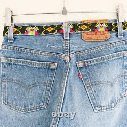 Super Rare 90s Vintage Upcycled Beaded Levi's Jeans ASO Rachel Green in Friends