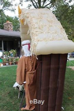 Super Rare 9ft Tall Vintage Gemmy Inflatable Christmas Nativity Manger Scene