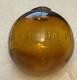 Super Rare Antique Ira Paine's Filled Amber Glass Target/shooting Ball, 2.5