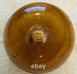 Super Rare Antique Ira Paine's Filled Amber Glass Target/shooting Ball, 2.5