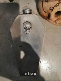 Super Rare Antique Skull Coffin Flask Vintage