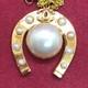Super Rare Authentic Vintage Chanel Horseshoe-Shaped Faux Pearl Necklace