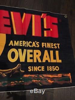 Super Rare Authentic Vintage Levi's Levis Blue Denim Banner Pristine Condition