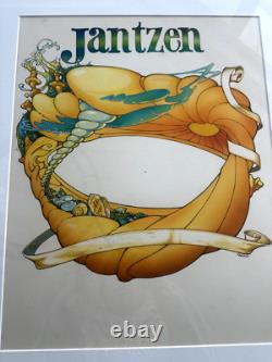 Super Rare! Bill Ogden Vintage Jantzen Surf Ad Hand-Drawn Color Template 1970's