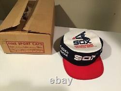 Super Rare Box Of 12 Vintage 80's Chicago White Sox Painter Style Hats Neverworn