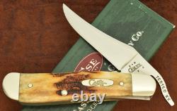 Super Rare Case XX USA Amber Vintage Bone Russlock Knife 2004 V61953l Ss (35749)