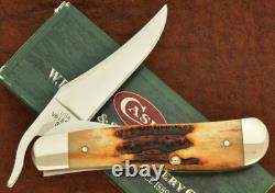 Super Rare Case XX USA Amber Vintage Bone Russlock Knife 2004 V61953l Ss (35749)