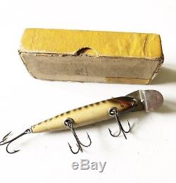 Super Rare Creek Chub Intro Pikie Picture Box And Vintage Fishing Lure