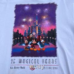 Super Rare Disney T Shirt 25th Anniversary Vintage Single Stitch No. Yp742