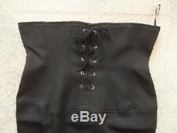 Super Rare! Jean Paul GAULTIER Corset Design Lace-up Vintage Skirt 9(M) Black