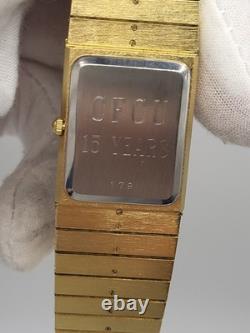 Super Rare MINT Armand Nicolet DIAMOND Tank Unisex Vintage watch 28 X 23mm