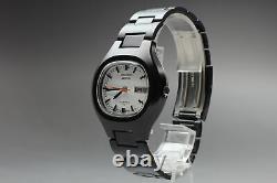 Super Rare MINT Vintage Seiko 5 Actus Automatic 7019-5130 Black Watch JAPAN