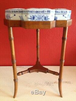 Super Rare Maitland Smith Side Occasional Table Vintage & Ceramic Boxes