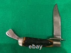 Super Rare Marbles Perfect Stag Handled Safety Knife 1913 To 1935 Vintage