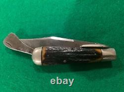 Super Rare Marbles Perfect Stag Handled Safety Knife 1913 To 1935 Vintage
