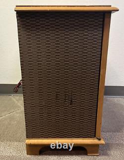 Super Rare Mid Century Vintage University TMS-2 Console Cabinet Stereo Speakers