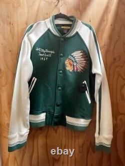 Super Rare Ralph Lauren Rugby Cardigan Vintage Varsity Jacket S size#96
