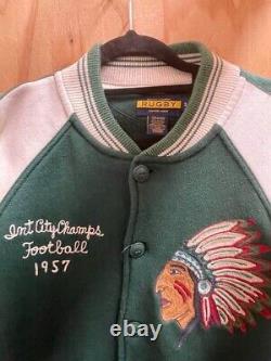 Super Rare Ralph Lauren Rugby Cardigan Vintage Varsity Jacket S size#96