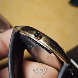 Super Rare SEIKO Quartz 7820-5000 Square Brown Sardonyx Stone Dial Watch Vintage