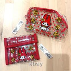 Super Rare! Sanrio My Melody 1998 Vintage Clear Wallet Zippered Pouch Mint