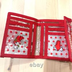 Super Rare! Sanrio My Melody 1998 Vintage Clear Wallet Zippered Pouch Mint