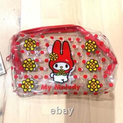 Super Rare! Sanrio My Melody 1998 Vintage Clear Wallet Zippered Pouch Mint