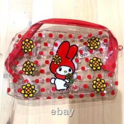 Super Rare! Sanrio My Melody 1998 Vintage Clear Wallet Zippered Pouch Mint