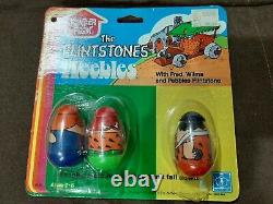 Super Rare The Flinstones Weebles 1970's On Card Romper Room Vintage Toy Awesome