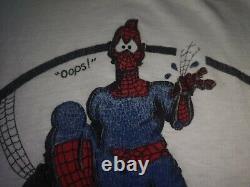 Super Rare True Vintage OG 60's Spiderman Parody Oops Spyder Fool T Shirt Marvel