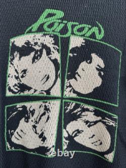 Super Rare Unique Vintage Poison Rock Thermal Long Sleeve Sz L Tall